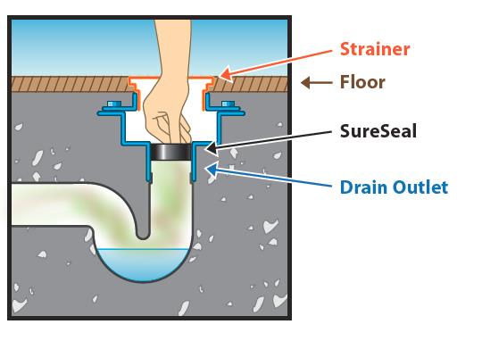 Floor drain deals with trap